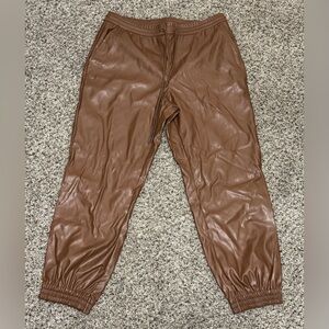 a new day Chestnut Faux Leather Joggers